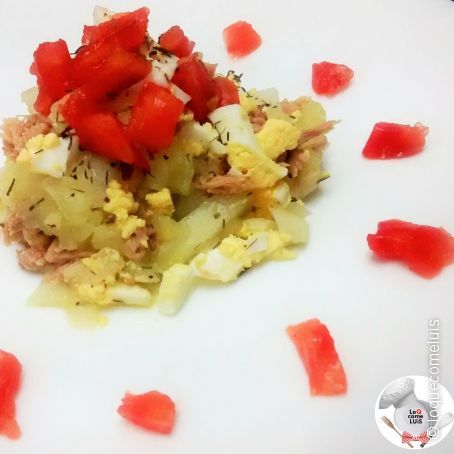 Patatas cocidas aliñadas