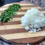 Albóndigas rellenas de huevo con guarnición - Paso 2