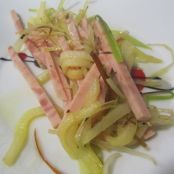 Babuchas de puerro y manzana al queso azul - Paso 3