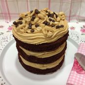 Tarta de chocolate con mantequilla de cacahuetes