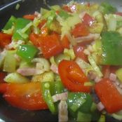 Revuelto de verduras y picatostes - Paso 3
