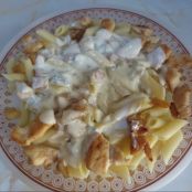 Macarrones con pollo, pera y gorgonzola - Paso 2