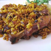 Arroz con conejo a la miel