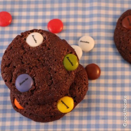 Galletas de chocolate y Lacasitos
