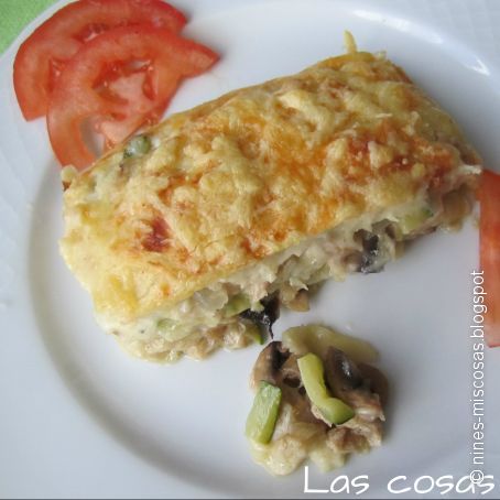 Lasaña vegetal con Atún