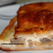 Empanada de queso cabrales con champiñones