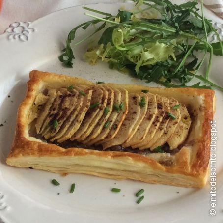 Tarta de manzana y butifarra de perol
