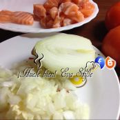 Paccheri rellenos de salmón - Paso 2