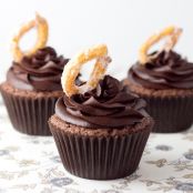 Cupcakes de chocolate con churros