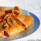 Paccheri con champiñones (Paccheri ai funghi )