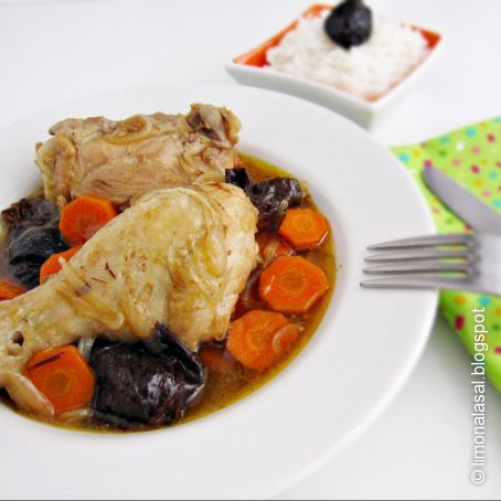 Pollo con ciruelas