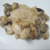 Pollo en bechamel de setas