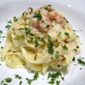 Tagliatelle con salmón ahumado y queso Philadelphia