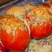 Tomates rellenos de carne picada y queso