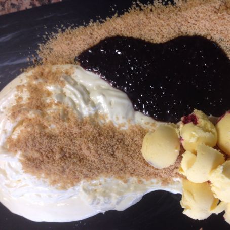 Tarta de queso deconstruída