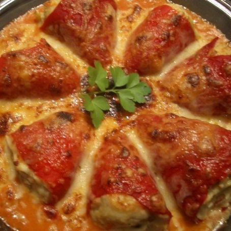 Pimientos rellenos con frutos del mar