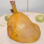 Jamoncitos de ave al whisky con pure de patata