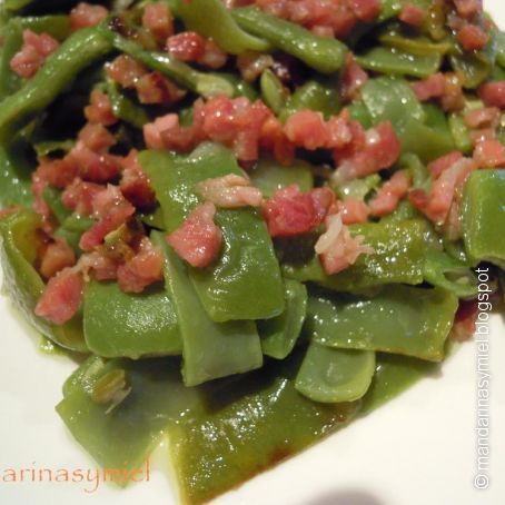 Judias verdes con jamón.