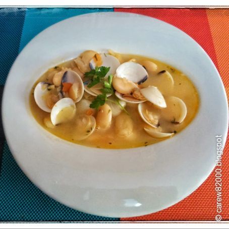 Judiones con almejas