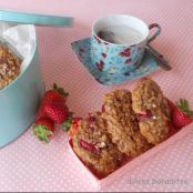 Scones de avena y fresas