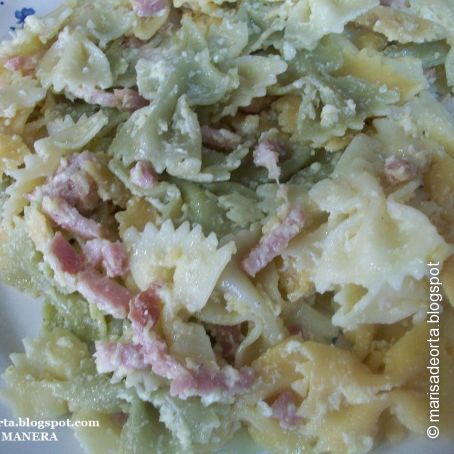 Lazos vegetales a la carbonara