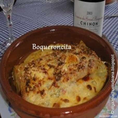 Lasaña de bacalao y verduras thermomix