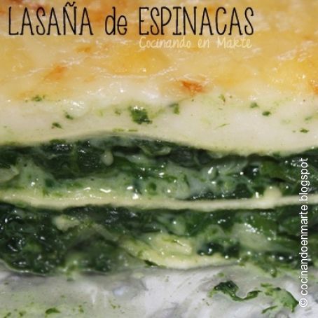 Lasaña de espinacas