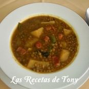 POTAGE DE LENTEJAS CON CHISTORRA