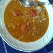 LENTEJAS CON ARROZ Y CHORIZO