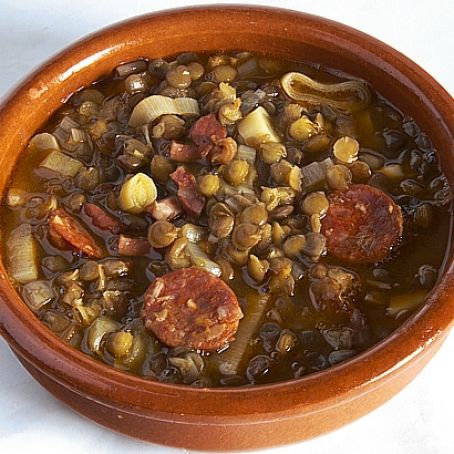 Lentejas salteadas con chorizo