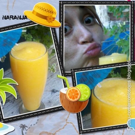 Licuado de manzana, naranja y miel