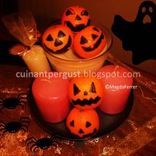 Mandarinas como decoración de Halloween comestible