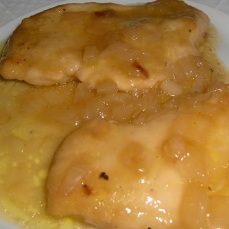 Pollo con manzana