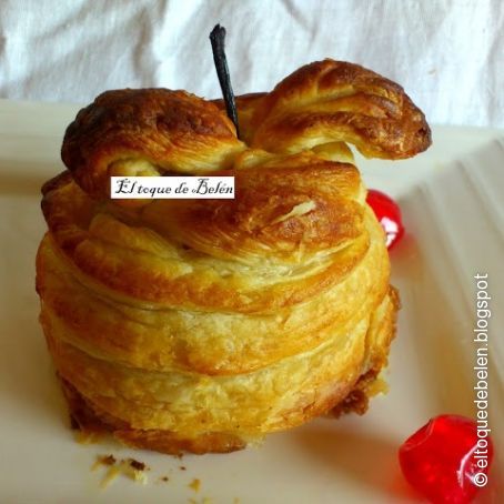 Manzanas asadas envueltas en hojaldre