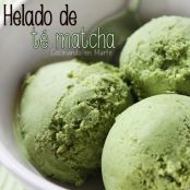 Helado de té matcha