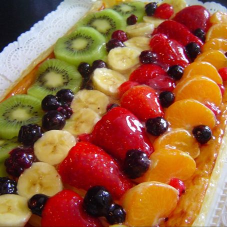Tarta de hojaldre con frutas