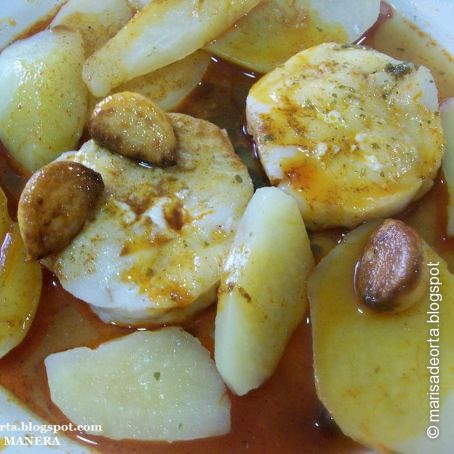 Merluza en ajada a la gallega