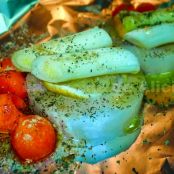 Medallones de merluza con salsa de limón y crema de col - Paso 1