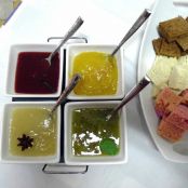 Surtido de mermeladas (fresa/vainilla, pera/anís, kiwi/hierbabuena y mango/jengibre) y panes (remolacha, maíz y jengibre) - Paso 8