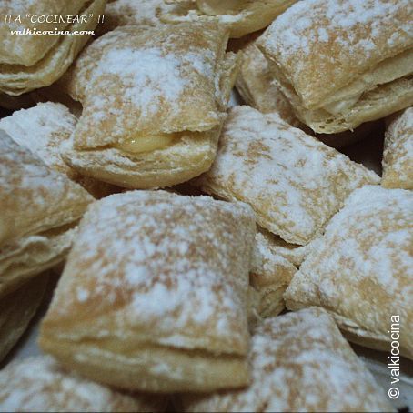 Miguelitos de crema y de nata