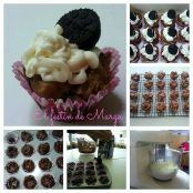 Mini cupcakes de Oreo con crema de nata de Oreo