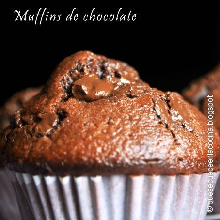 Muffins de chocolate con yogur natural