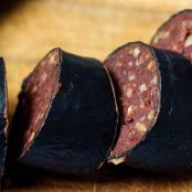 Morcilla al microondas con mermelada