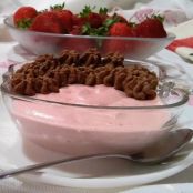 Mousse de fresa con trufa