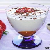 Mousse de plátano con caramelo