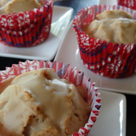 Muffins con glaseado de avellana
