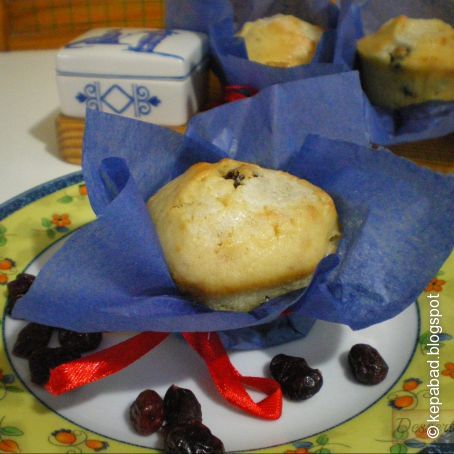 Muffins de arándanos y naranja confitada (Blueberry Muffins)