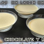 Natillas de Leche de Coco con chocolate y Mango