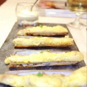 Navajas en tempura de azafrán - Paso 1