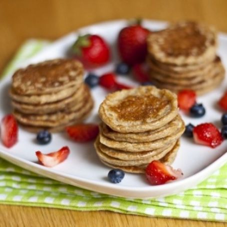 Minitortitas de avena, queso y plátano